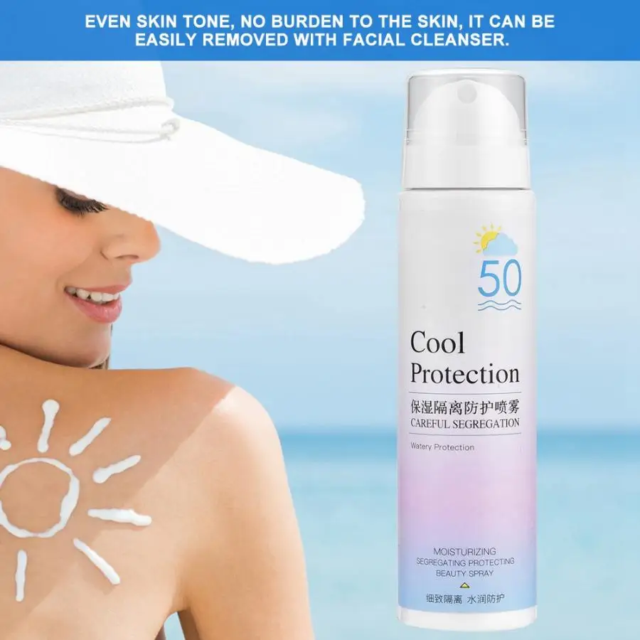 SPF50 холодный Солнцезащитный спрей летний защитный увлажняющий для изоляции тела