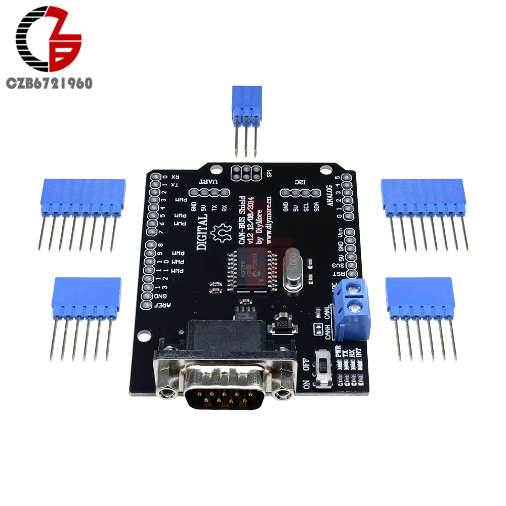 Плата защиты шины CAN MCP2515 5 12 В постоянного тока интерфейс SPI 9 контактов