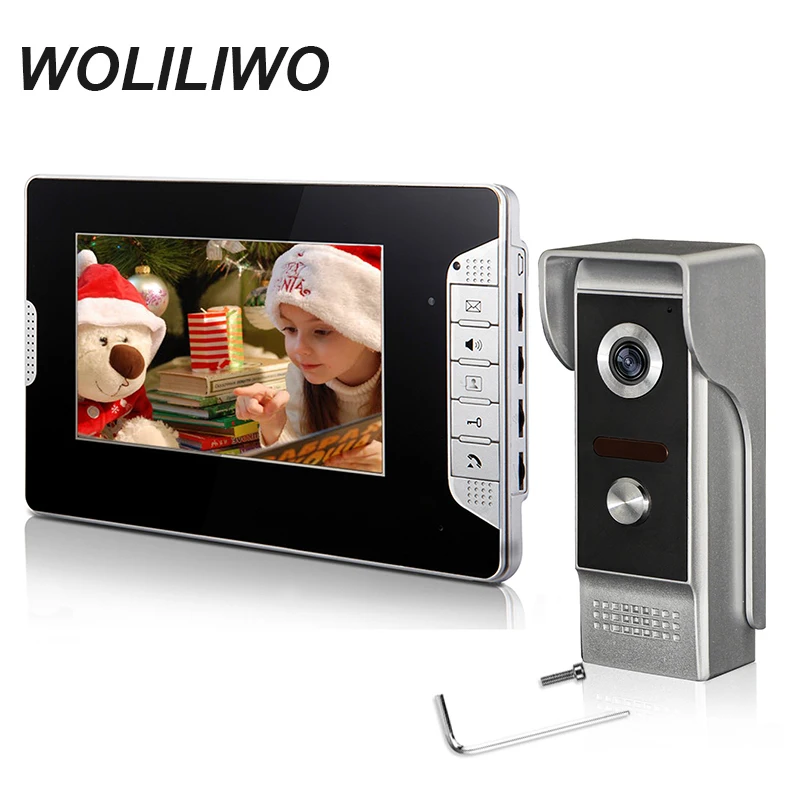 

Система видеодомофона 7 дюймов TFT LCD проводной видеодомофон визуальный видеодомофон с водонепроницаемой наружной ИК-камерой