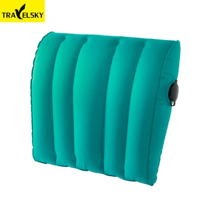Новые Travelsky экологичный tpu легкий u-shape форме, благодаря чему создается ощущение невесомости с Подушка/ч-shanpe Подушка/ТПУ для ног/надувная подушка для путешествий - Цвет: 13404B03Peacock Blue