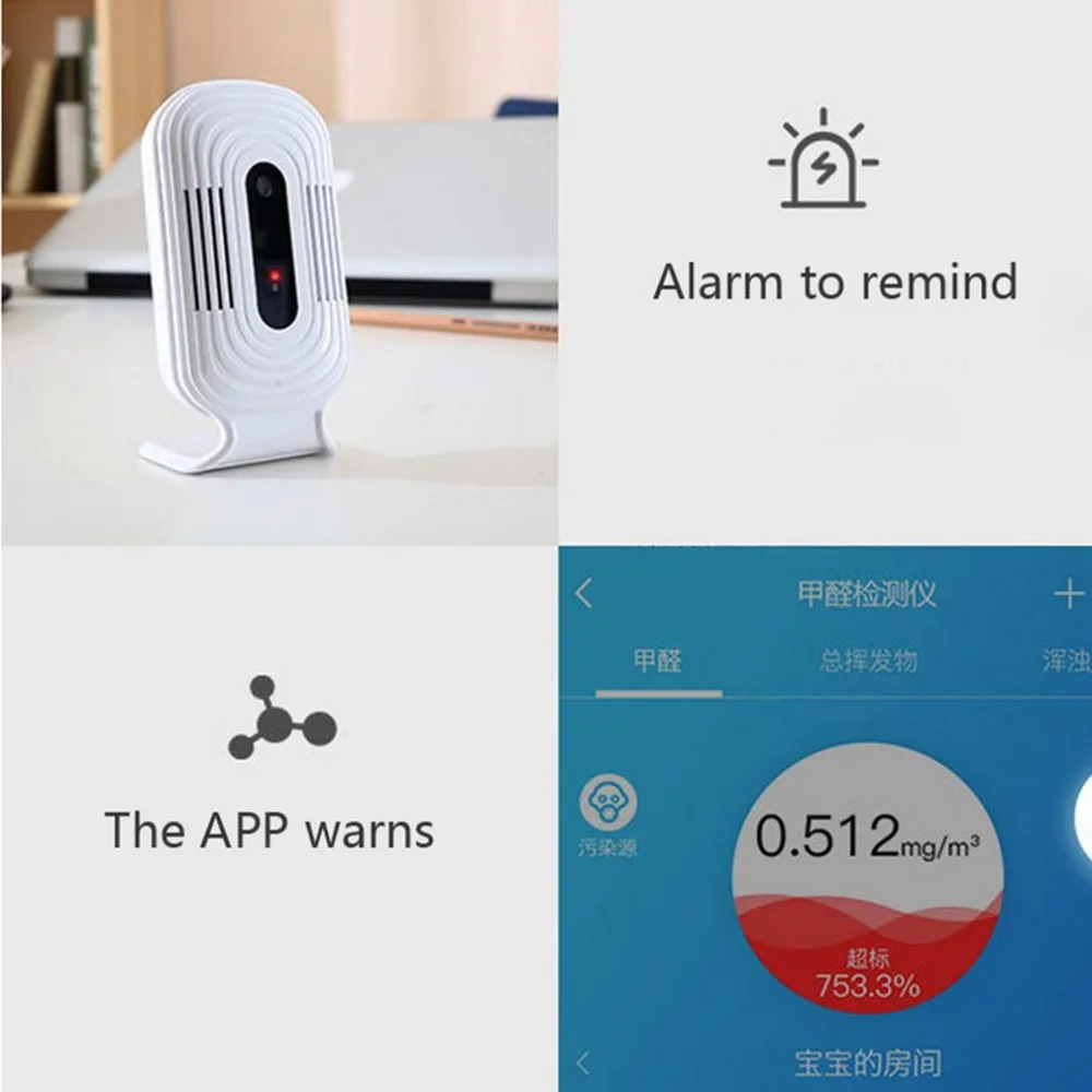 Wi Fi Цифровой ЖК дисплей Формальдегид детектор тестера PM2.5 Air Quality монитор