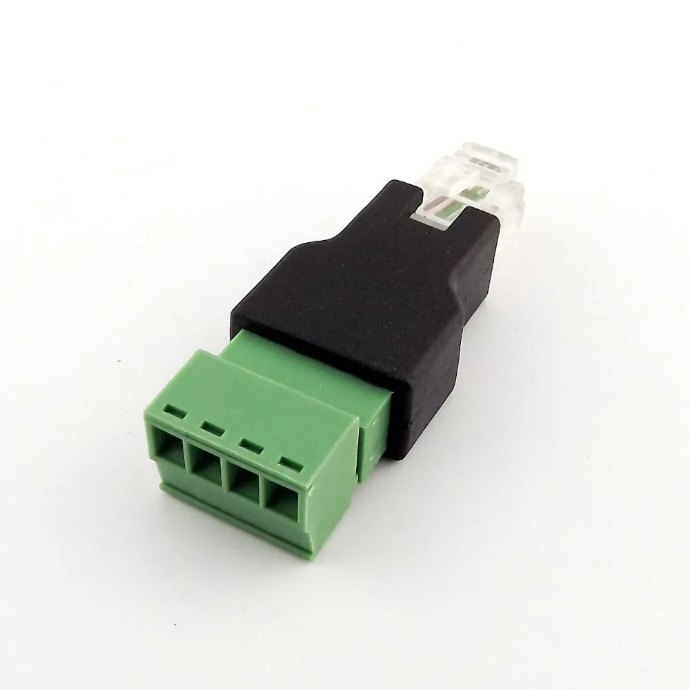 1 шт. Ethernet RJ11 6P4C штекер-винт 4-контактный разъем адаптера распределитель системы