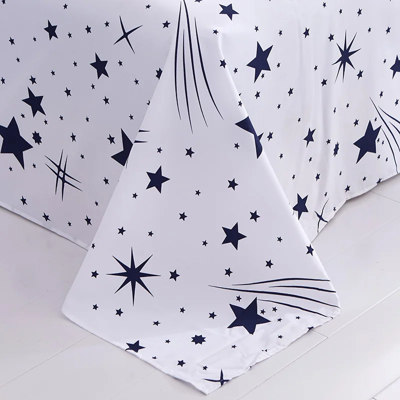 

3D Bedding Sets Star Galxy Duvet Cover Blue White 4pcs cartoon geometric Bed sheets Single Twin Full Queen Sizes Kid or Boys30