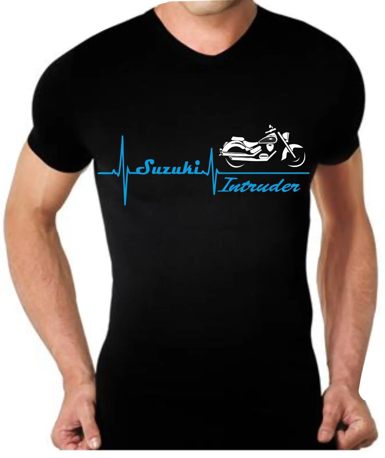 Модная футболка для мотоцикла Suz Intruder Heart Beat Ts Hirt футболки 2019|Мужские футболки| |