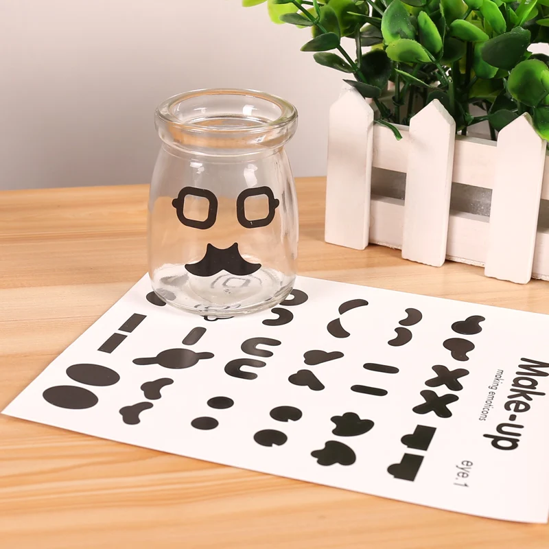 

3pcs/set Creative Stationery Sticker Facial Expressions Of Stickers Decorative Stickers Children Gift