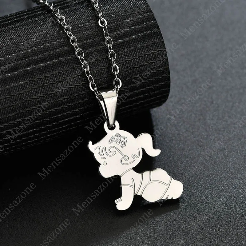 MENSAZONE High Quality Cute Baby Pendant Necklace Stainless Steel Lovely Little Girl Kids Birthday Gift | Украшения и аксессуары