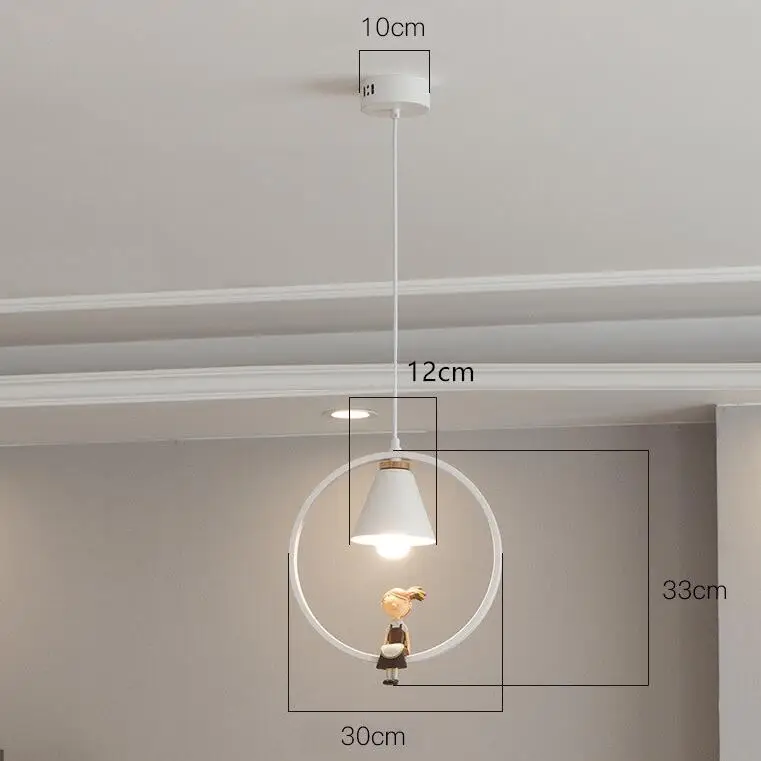 

Creative Ring Iron Pendant Lights Simple Resin Luminaire Suspension Bedroom Hanging Lamp Living Room Bar Nordic Light Fixtures