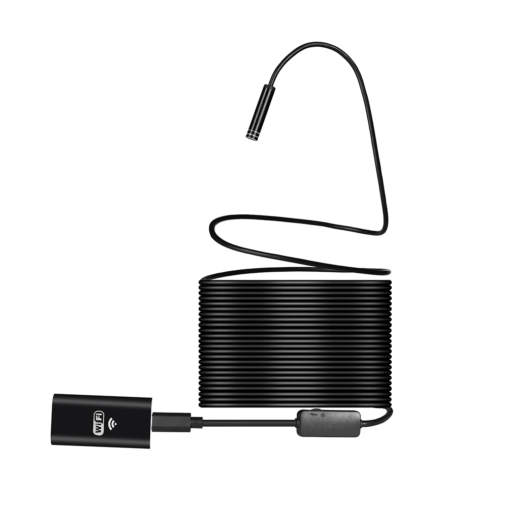 Эндоскоп с гибким кабелем 10 м 8 светодиодов WIFI объектив мм 2 МП 720P USB|endoscope camera|camera
