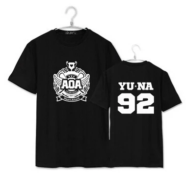 Kpop aoa футболка с круглым вырезом и принтом в виде сердца летняя модная мужская