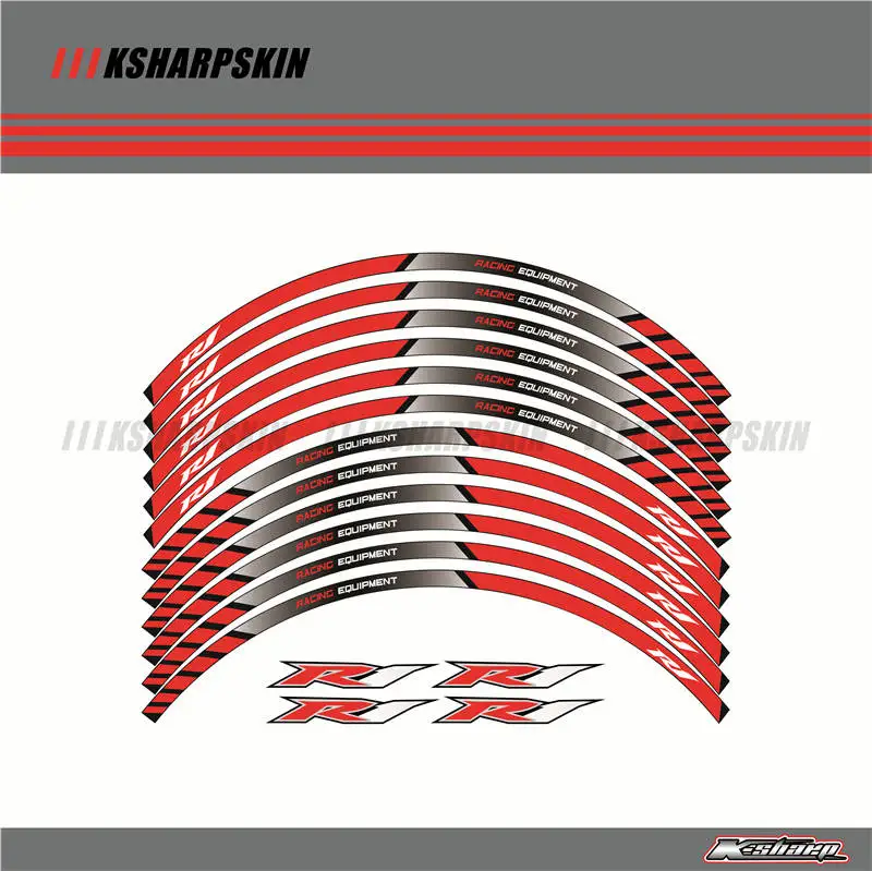12 X CustonThick край внешний обод стикеры колеса нашивки наклейки подходят все YAMAHA YZF R1