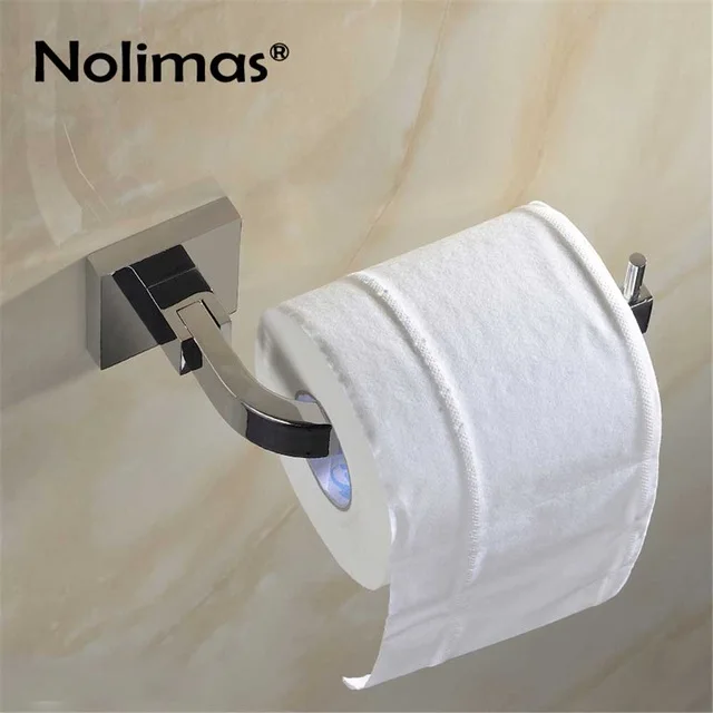 paper holder SUS 304 набор из нержавеющей стали для ванной комнаты, зеркальная полировальная бумага, держатель для зубной щетки, держатель для полотенец, аксессуары для ванной комнаты - Цвет: paper holder