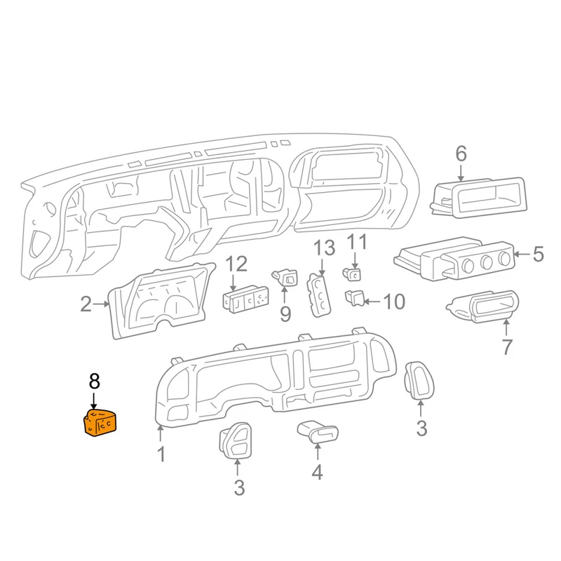 Новинка 93443101 для 1995-2000 GMC Tahoe Suburban Silverado Sierra светорегулятор передней фары переключатель автомобильные аксессуары
