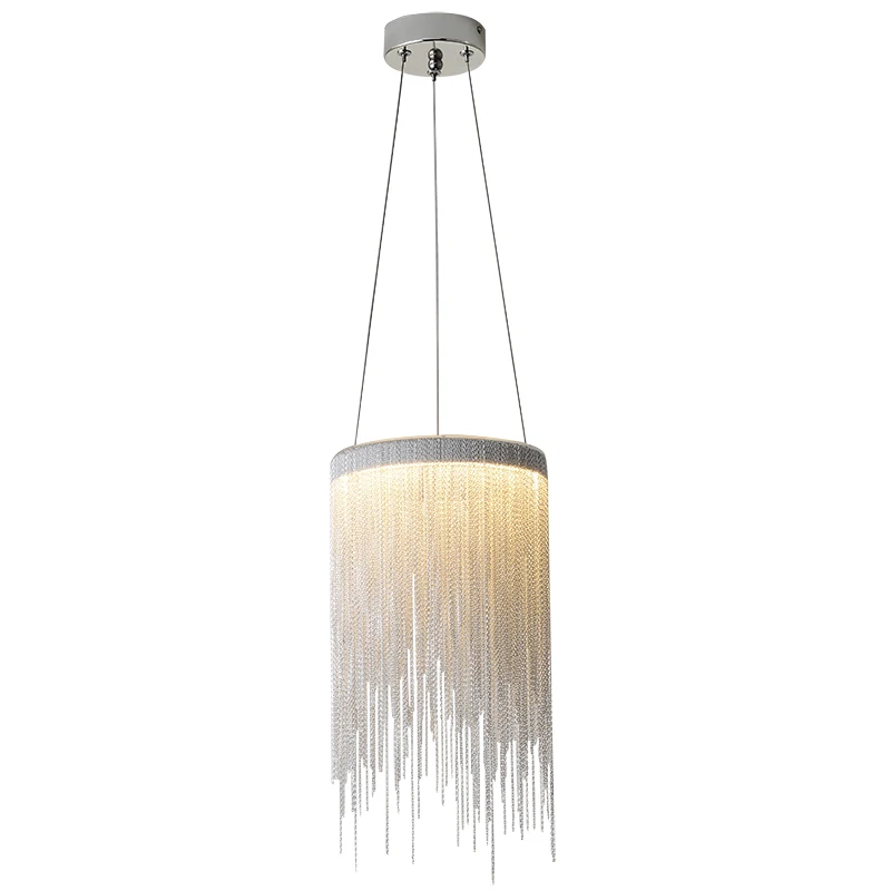 

Post-Modern Aluminum Pendant Lamp Novelty Aluminum Chains 12W LED Pendant Light Dining Room Living Room Bedroom Light(DL-60)