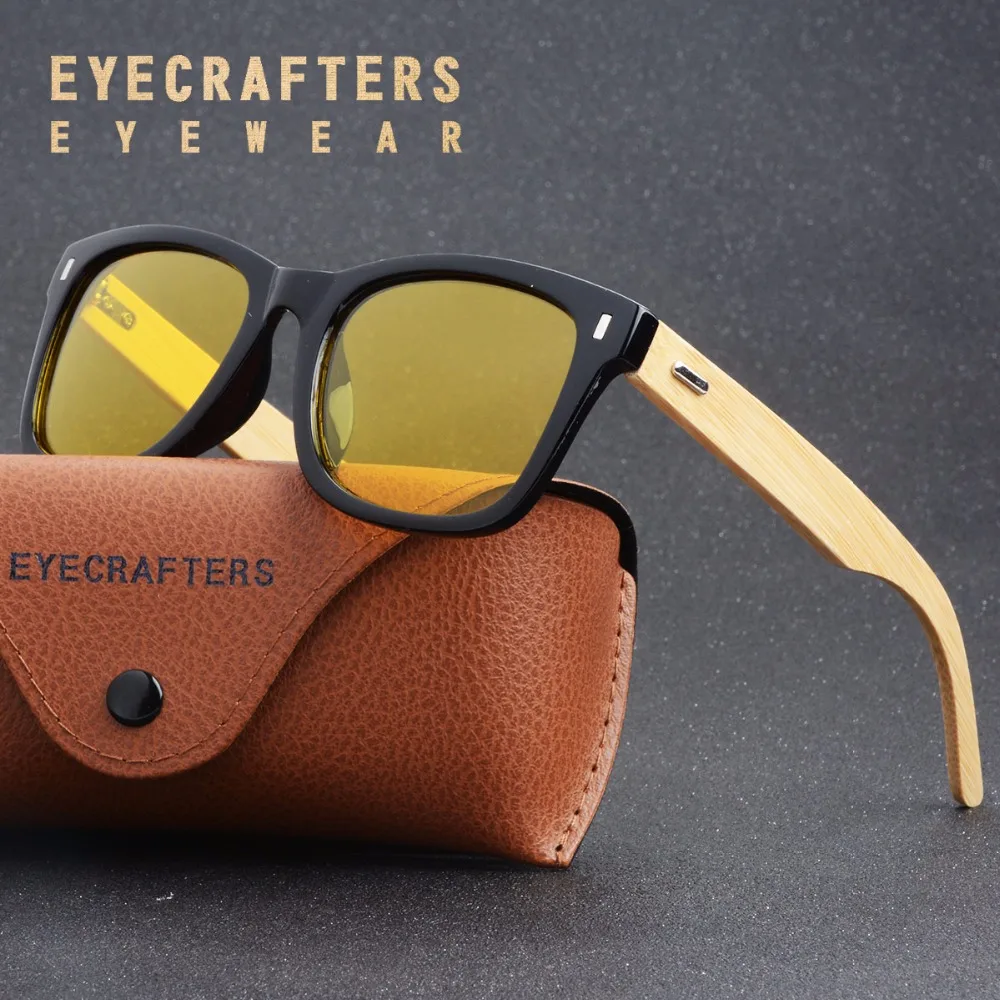 Eyecrafters 2020 Ретро бамбуковые деревянные солнцезащитные очки поляризованные мужские женские брендовые