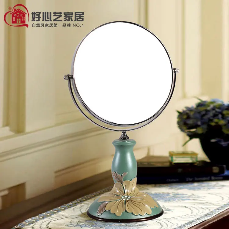 Двухстороннее зеркало в европейском стиле двухстороннее виде пиона и гибискуса 3