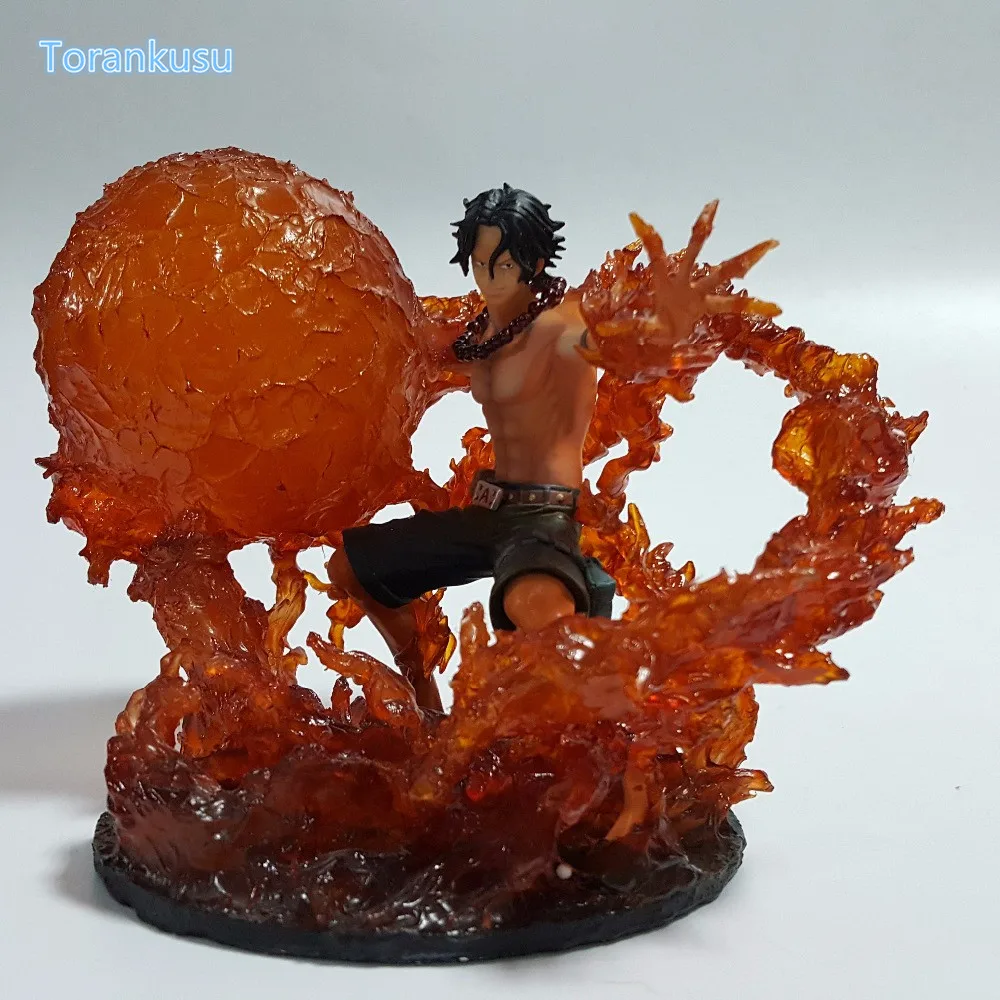 One piece фигурки Ace Fire Fist DIY фигурка игрушки Аниме Onepiece Portgas D Ace Diorama Fire Devil Фрукты Модель игрушки OP28