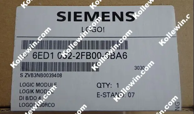 

Original SIMATIC LOGO! 230RCO 6ED1052-2FB00-0BA6 Logic Module 8DI/4DO; NEW 6ED1 052-2FB00-0BA6, 230V AC/DC, 6ED10522FB000BA6