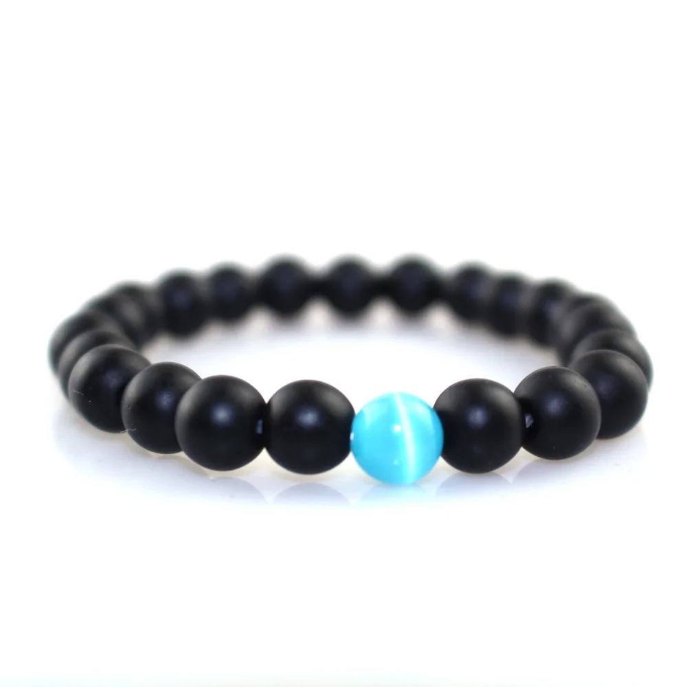 Minimalist Charm Couple Bracelets for Lovers 8mm Natural Stone Beaded Bracelet Set Valentine's Day Gift | Украшения и