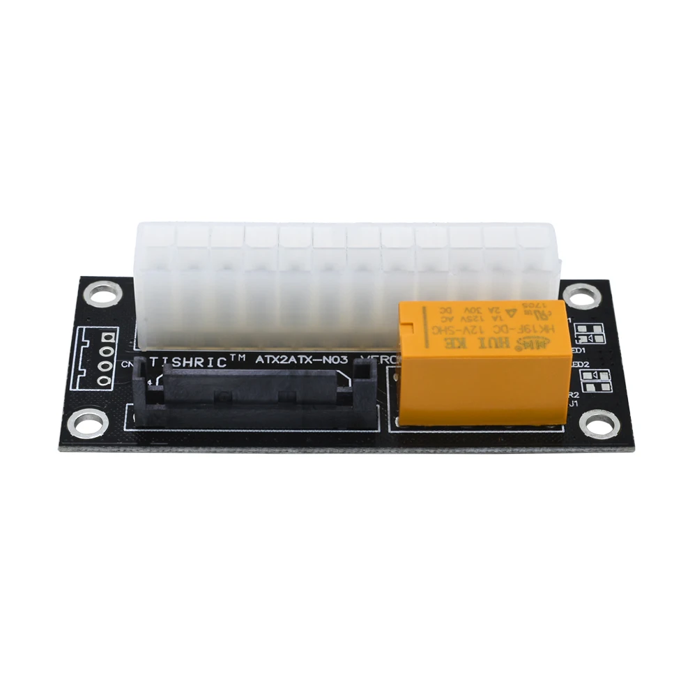 Настольный компьютер черный ATX 24Pin к SATA Molex двойной блок питания синхронизация