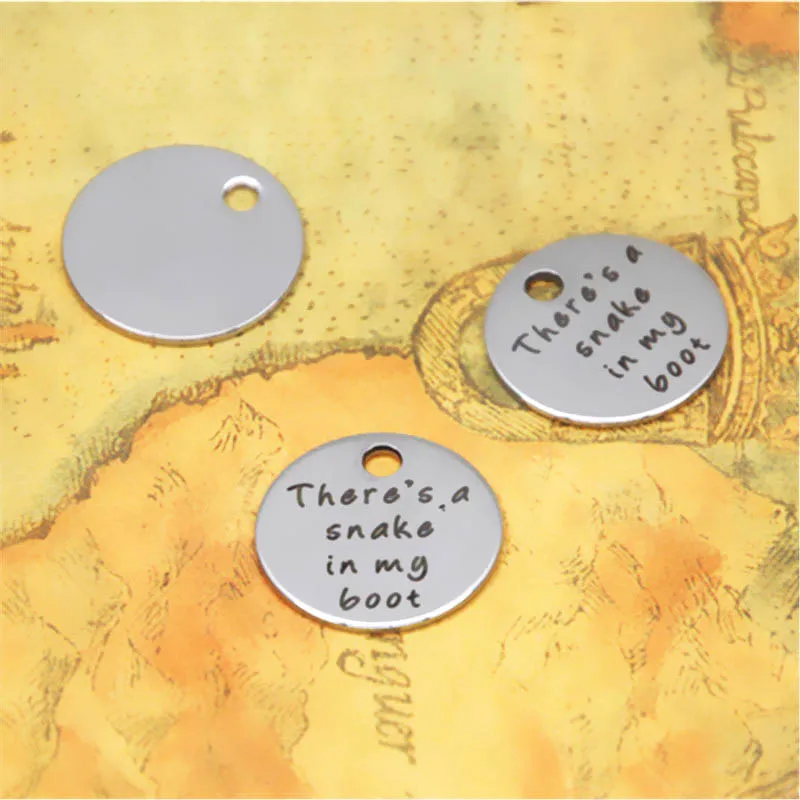 10 шт./лот в моем ботинке есть подвеска виде змеи серебристого цвета 20 мм|charm