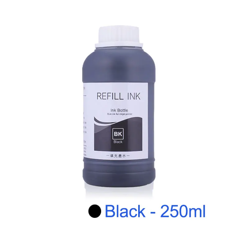 250ml Black 500 мл/бутылка пополнения чернил для hp 178 364 564 655 670 711 920 934 935 950 951 952 953 954 955 970 971 принтер чернила для hp - Цвет: 250ml Black