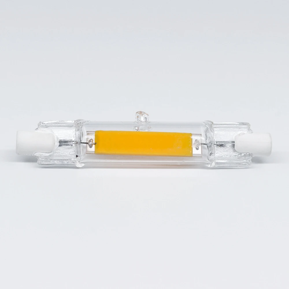 AC 110V 120V R7S COB светодиодный светильник, лампа для замены, галогенный светильник, прожектор, светильник 78 мм, 118 мм, стеклянная трубка, 4 Вт, 8 Вт, 13 Вт, энергосберегающая
