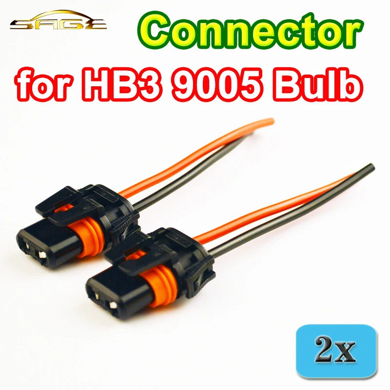 Viecar HB3 9005 разъемы автомобильные Соединители для лампы 9 см (2 шт./лот) женские