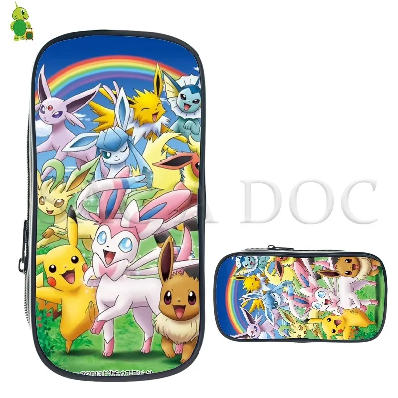 24 Pokemon Pikachu Eevee косметический чехол для детей, большой размер, для карандашей, коробка для мальчиков, Детские канцелярские принадлежности, сумки для хранения, школьные принадлежности, сумка для макияжа - Цвет: 24