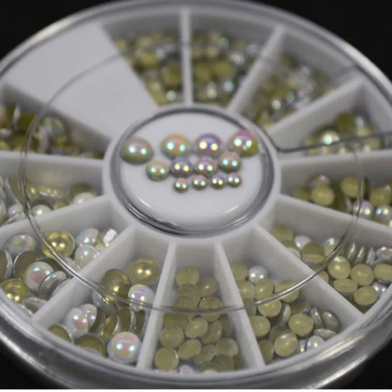 3 размера 500 искусственные ногти Типсы Хрустальный Блеск Стразы 3D белые