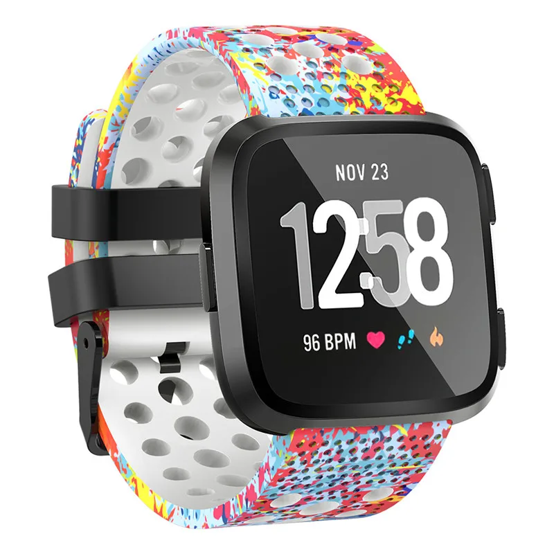 Odog сменный регулируемый спортивный ремешок для Fitbit Versa только красочный узор
