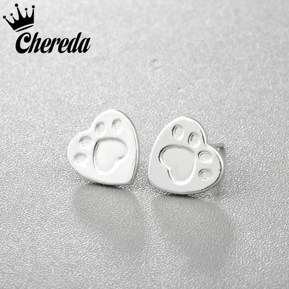 Серебряные серьги Chereda из сплава с милыми когтями в виде животных золотой цвет