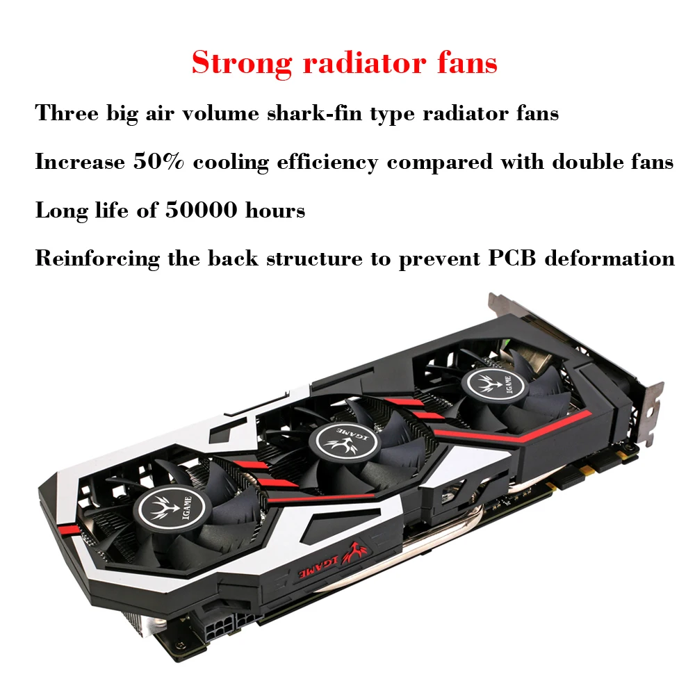 Красочная видеокарта NVIDIA GeForce GTX iGame 1070 GPU 8GB 256bit Gaming GDDR5 PCI-E X16 3,0 VR Ready с 3 вентилятором охлаждения