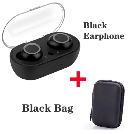 Bluetooth 5.0 Earphones For Huawei Honor 20 10 10i 20i 10 9 Lite 8C 8X Play v10 v20 6c 6x lite 8x max Wireless Earbud Earpieces - Цвет: Black add Black bag