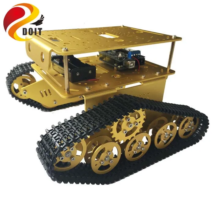 Двухслойный Танк Wi Fi RC T300 от ESPduino макетный комплект с L293D моторным экраном