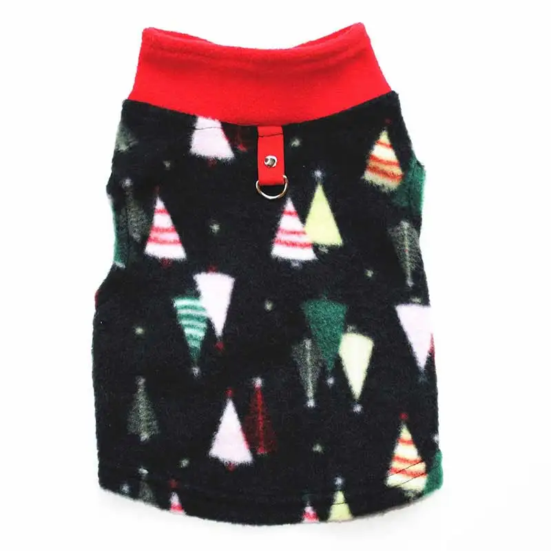 Xmas Tree DOGGYZSTYLE, Рождественская Одежда для собак, зимний жилет, рубашка для щенка, питомца, Череп, жгут, Тяговая пряжка, одежда для больших собак, XS-3XL - Цвет: Xmas Tree