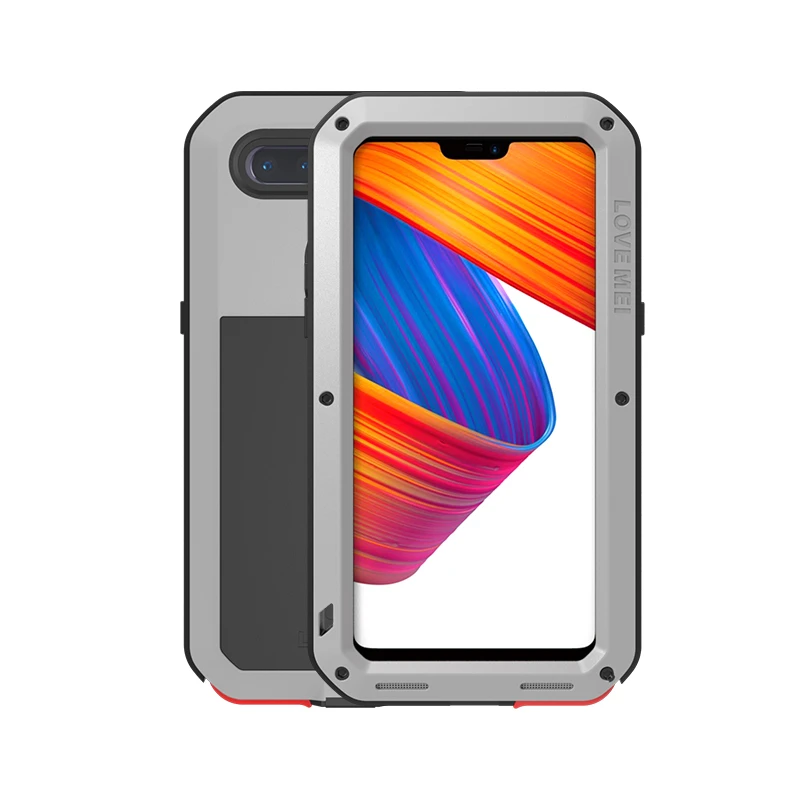 

LOVE MEI For OPPO R15 Dream Mirror Edition Cover Original Aluminum Armor Shockproof Waterproof Case With Glass Outdoor Fundas