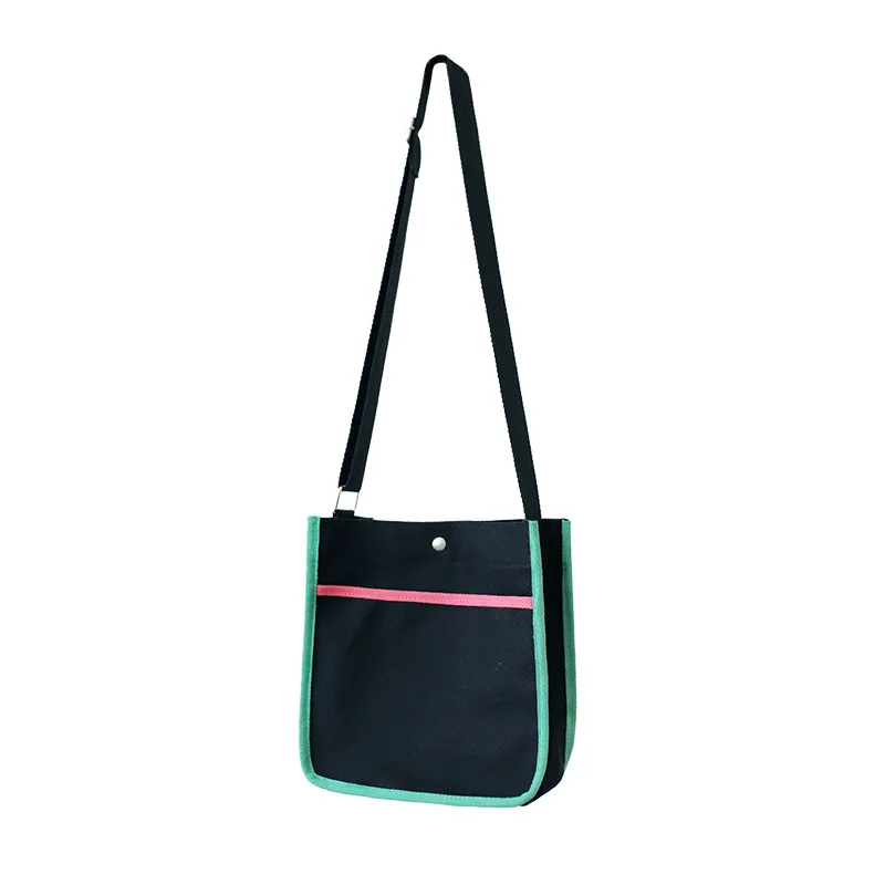 

PURFAY New Women's Shoulder Bag Canvas Handbag Korean Messenger Bag Mini Crossbody Bags for Girls Ladies Square Bag High Quality