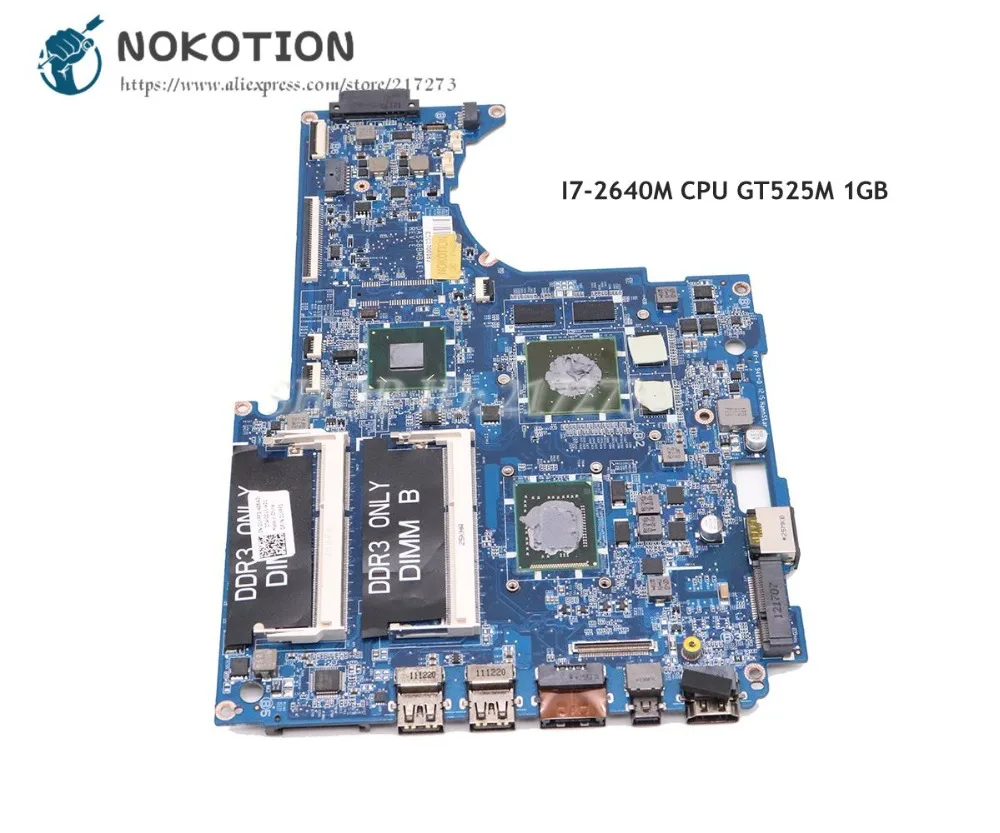 

NOKOTION CN-01XFF3 01XFF3 Main Board For Dell XPS 15Z L511Z Laptop Motherboard DASS8BMBAE1 I7-2640M CPU GT525M 1GB