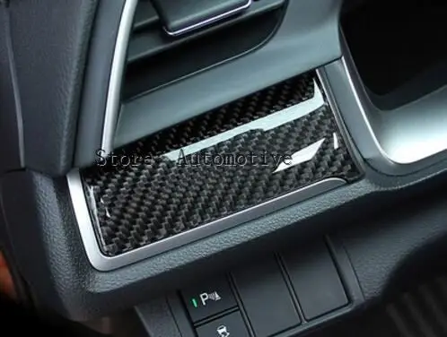 

For Honda Civic Carbon Fiber Center Console Moulding Cover Trim 2016-2017 3pcs