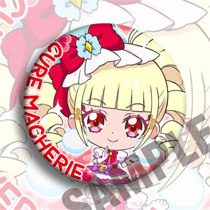 Аниме мультфильм Hugtto! Брошь на пуговицы Pretty Cure Yell Ange большого размера значок