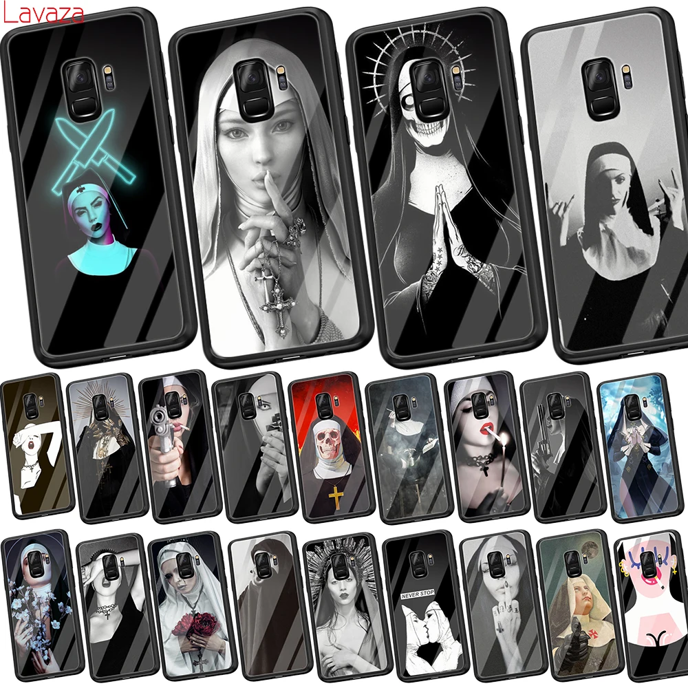Мягкий чехол Lavaza Sister Nun из закаленного стекла для Samsung Galaxy S8 S9 S10 Plus Note 8 9 A30 A50 A70