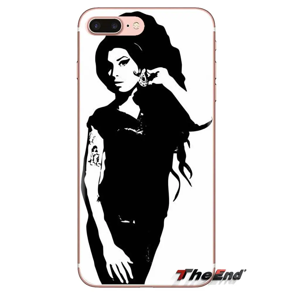 Прозрачный мягкий чехол-сумка британская Девушка Певица Amy Winehouse для Samsung Galaxy S3 S4 S5