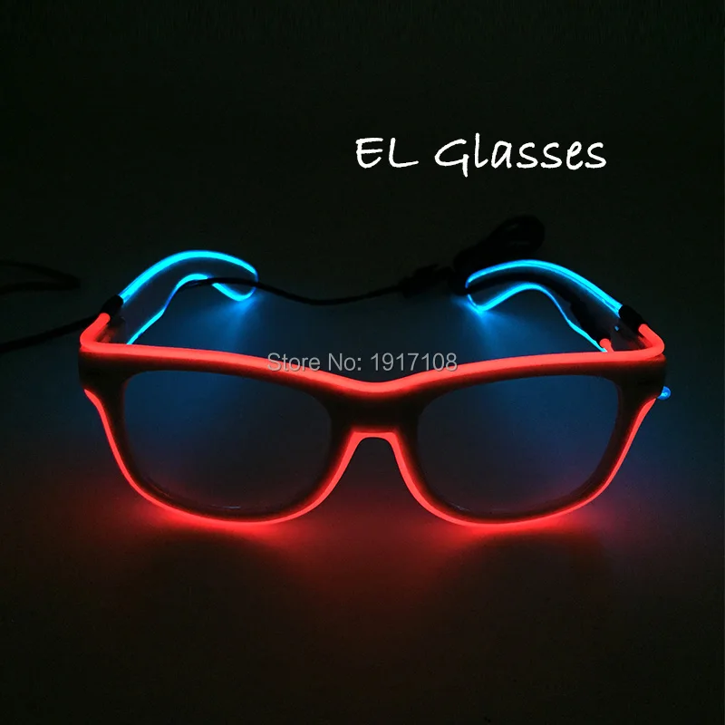Новый Модный 2 вида цветов мигающий EL Wire Led очки светящиеся для вечеринки