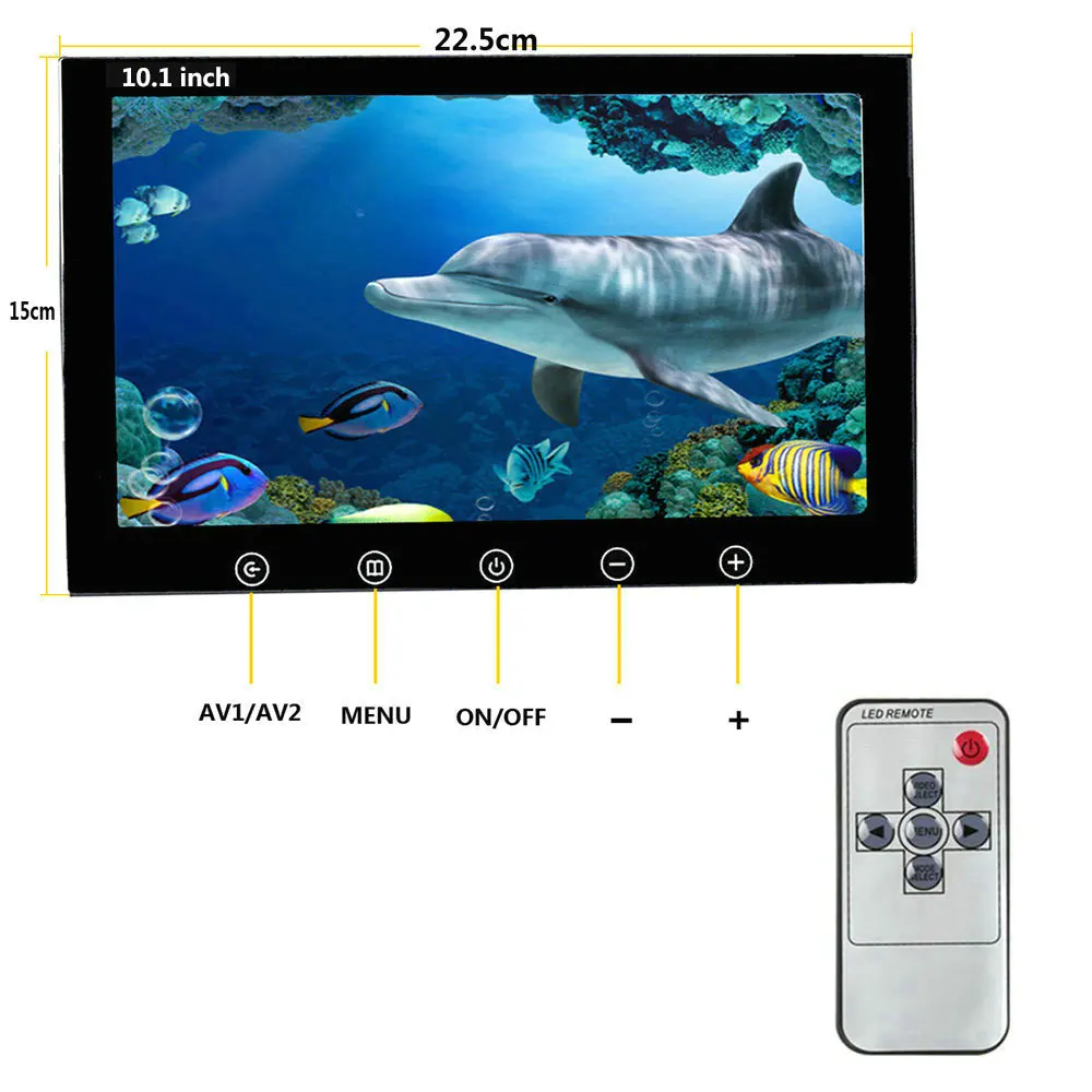 

PDDHKK 10 Inch 1000 HD Display TVL Underwater Video Underwater Camera 15pcs White LEDs + 15pcs Infrared IR LED Lamp 50M Cable