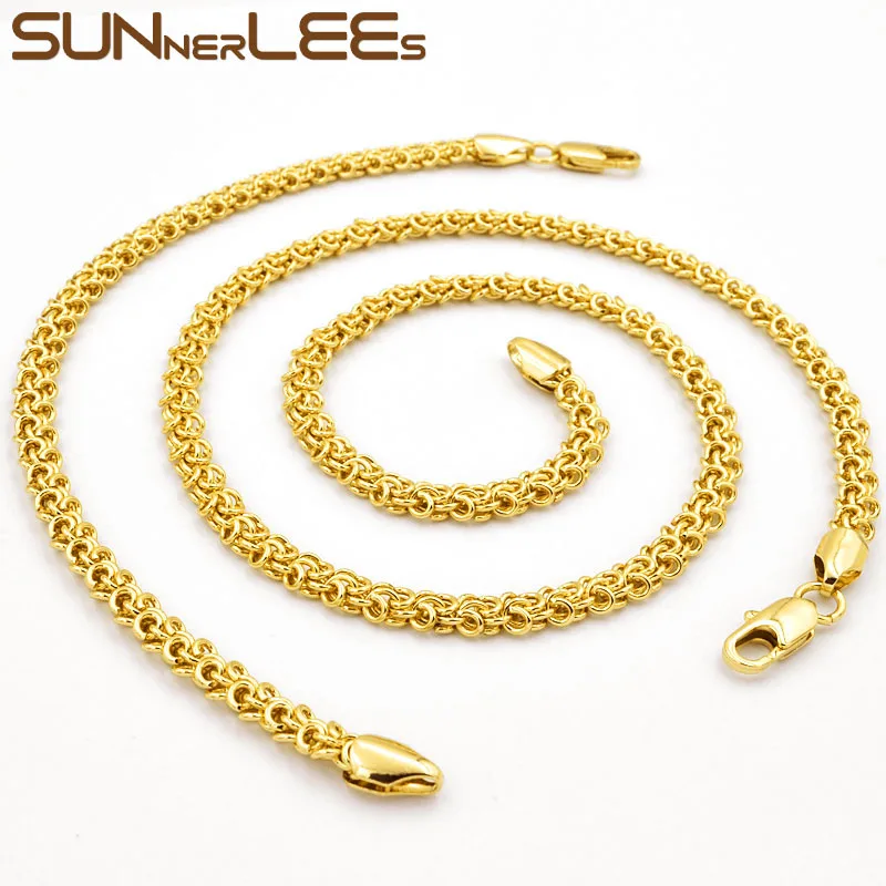 SUNNERLEES модные ювелирные изделия цвет белый розовое золото ожерелье браслет набор