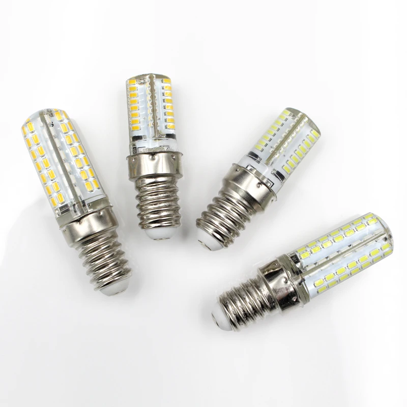 SMD 3014 E14 светодиодный кукурузы световая лампа COB 220 V 64 s 112 прожекторы точечной