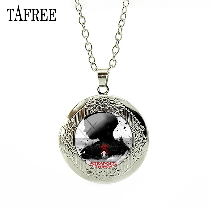 TAFREE Новые горячие странные вещи ожерелье с медальоном Фильм Плакат Украшение стеклянная цепочка модные ювелирные изделия для женщин и мужчин вентиляторы QF149 - Окраска металла: QF149