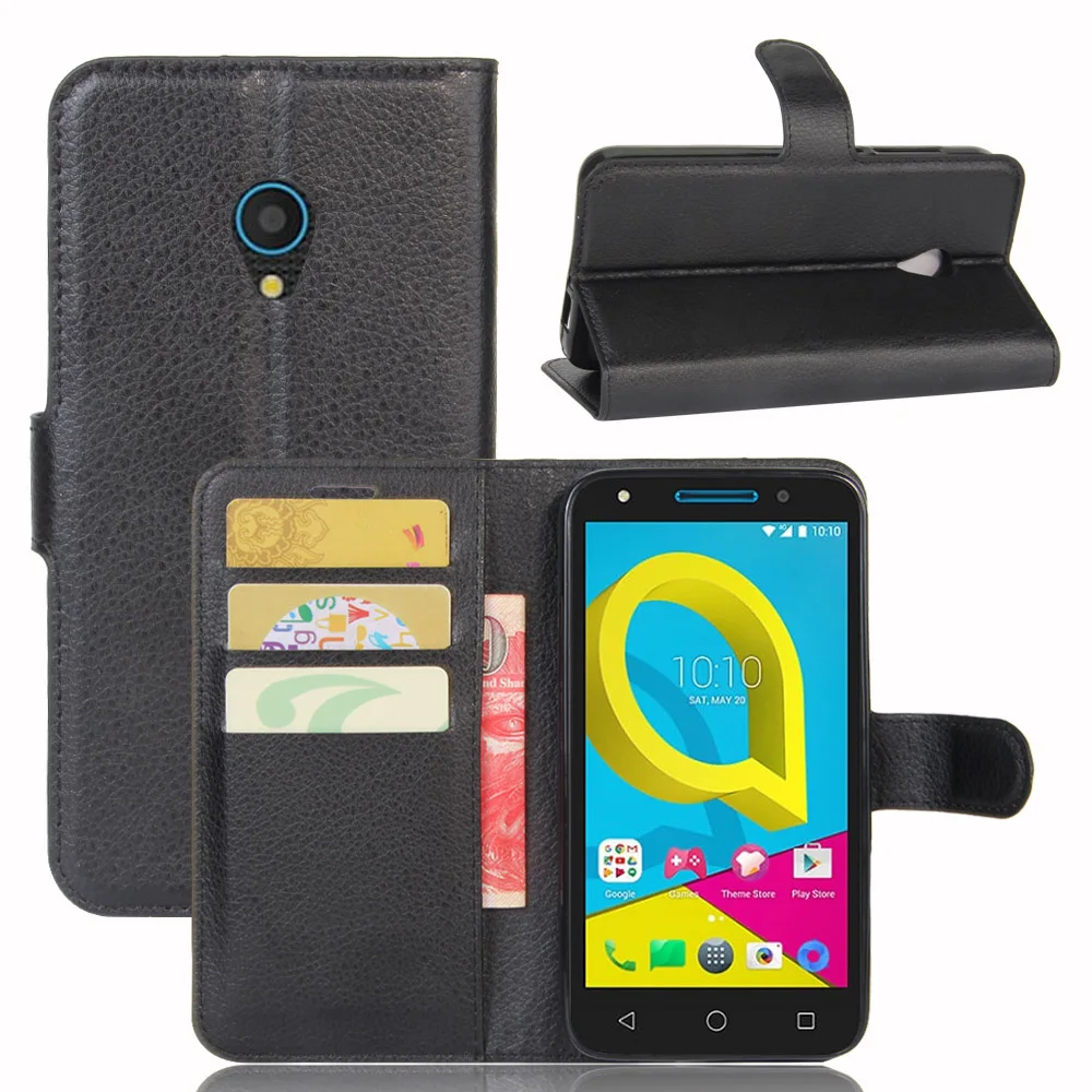 Модный чехол-бумажник из искусственной кожи для Alcatel U5 4G защитный чехол-книжка