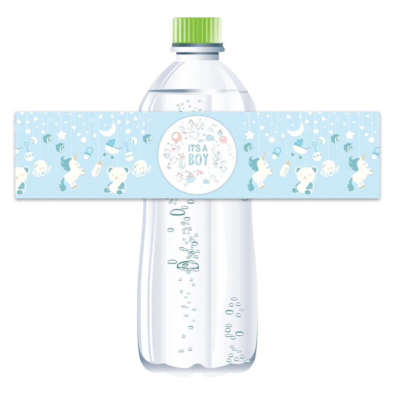 Omilut 12 шт. Baby Shower Свадебные украшения для девочек/мальчиков бутылка минеральной