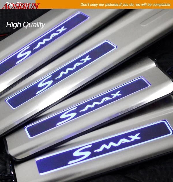 Светодиодный порог из нержавеющей стали Накладка для Ford S-Max 2008 2009 2010 2011 2012 автомобильные аксессуары автостайлинг